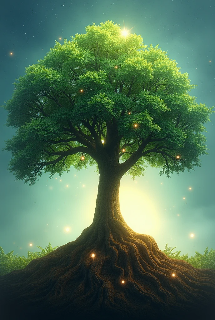 Design Concept: The Tree of Life
Theme: The tree as a symbol of life, growth, and connection to nature.
Design:
* A central tree with deep roots in dark, fertile soil, symbolizing origin and support.
* A bright green tree trunk, representing growth and hope.
* Branches of various shapes with leaves of different colors, showcasing diversity and beauty.
* Small, glowing stars surrounding the tree, symbolizing growth and hope.
Colors:
* Green: Life, growth, and vitality
* Brown: Stability, birth, and support
* Blue: Peace, trust, and harmony