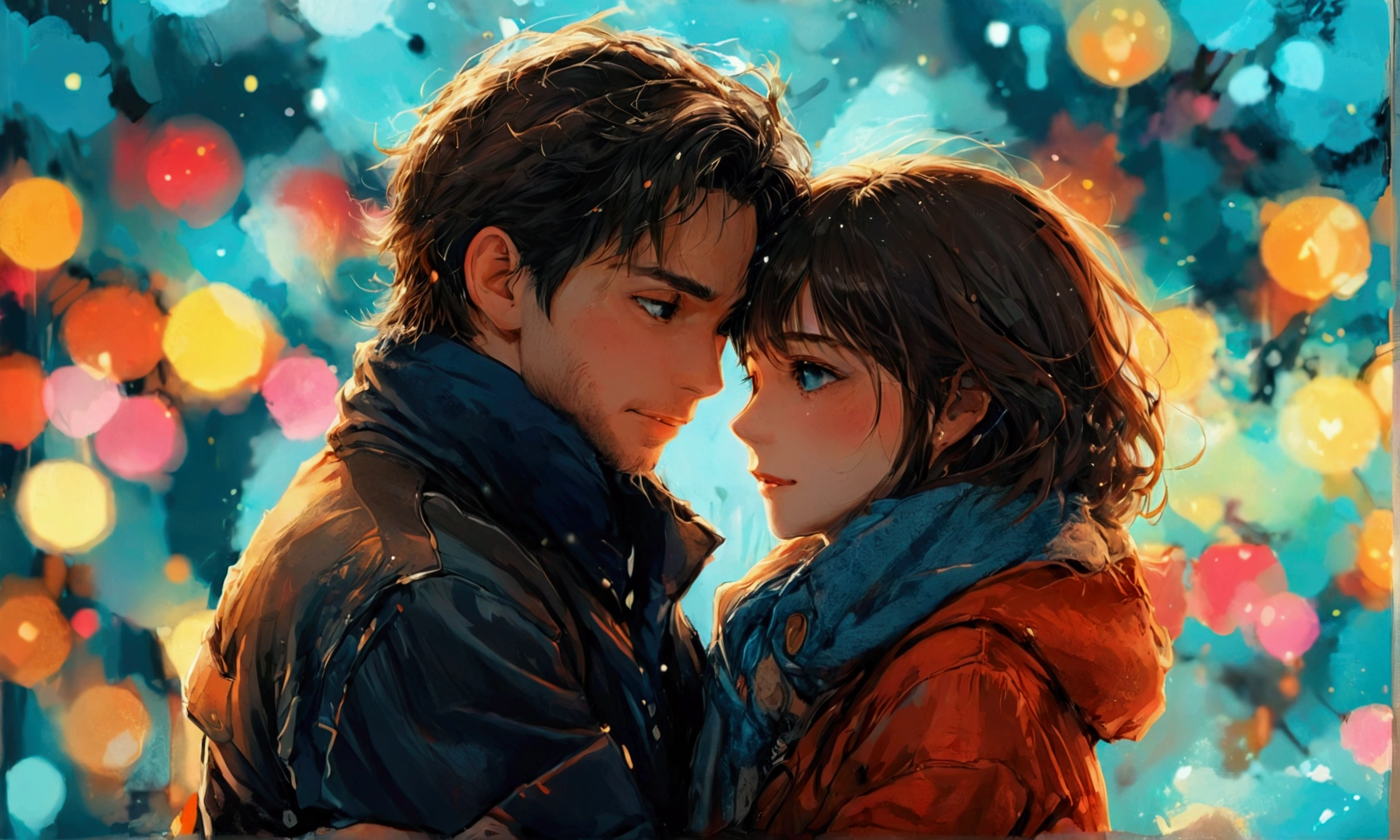 A MAN AND A WOMAN HUGGING IN A CLOSET,manga style art,manga style art,manga style art,manga style art