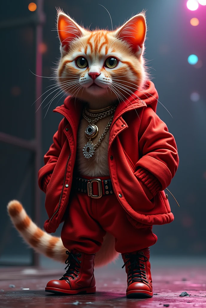 Cat dressed as Rihanna