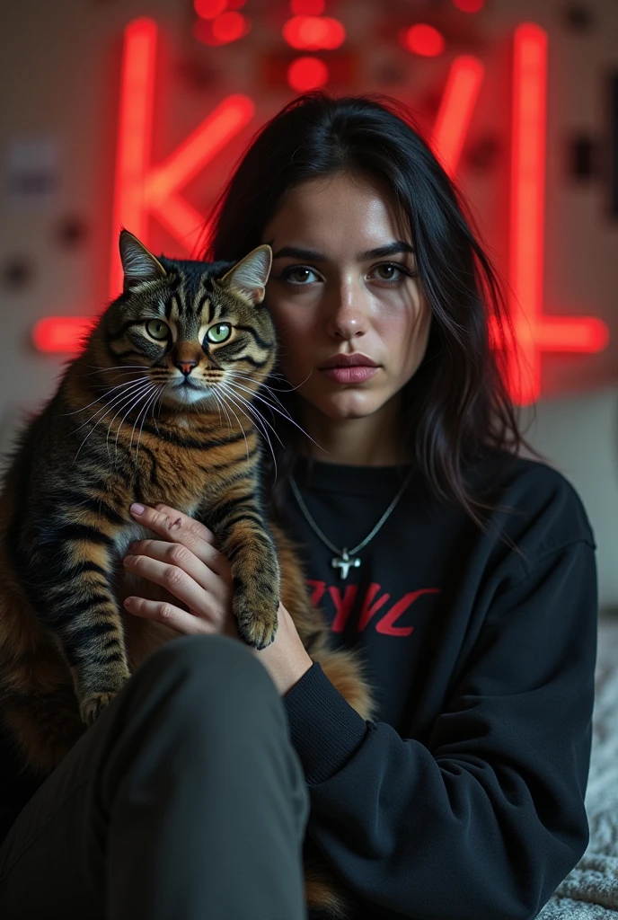 Kill Dyll music artist with a cat