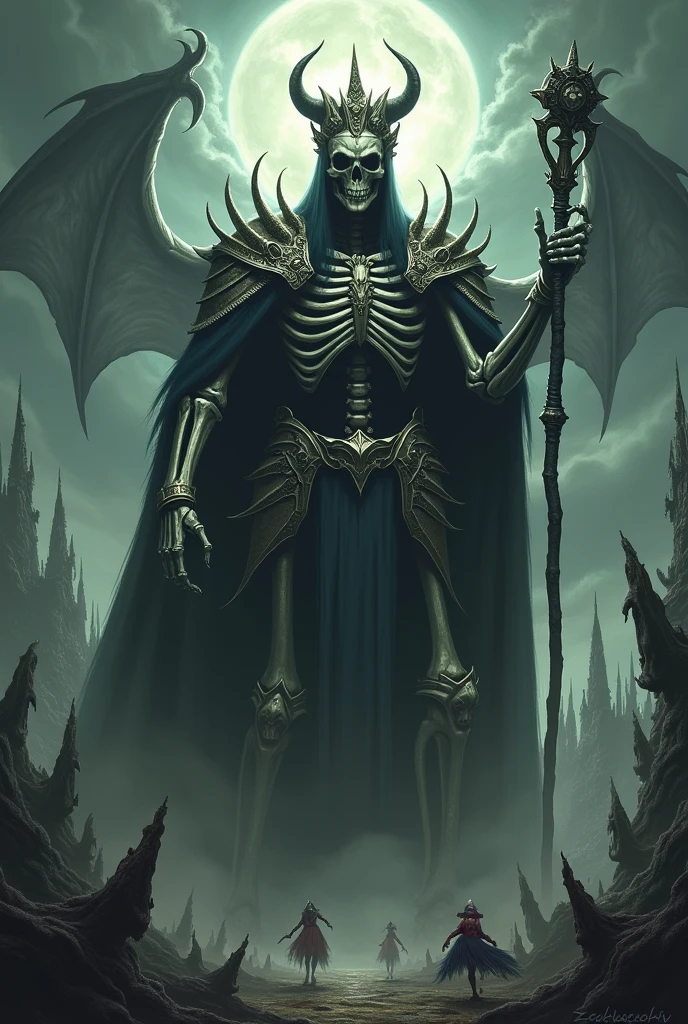 Skeleton king and demons succubi