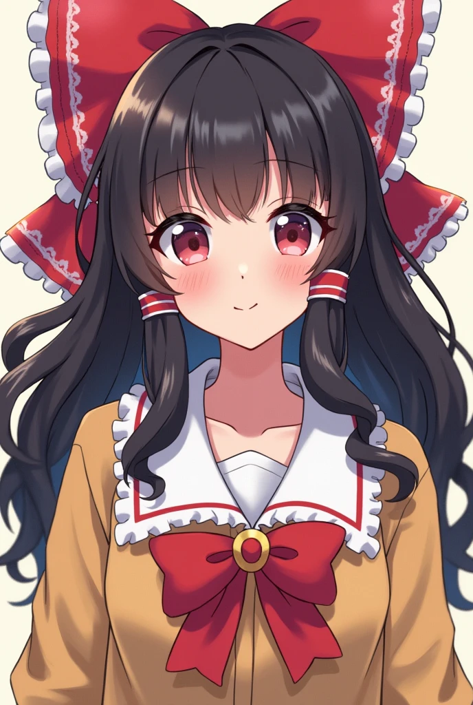 emo girl shojo style with wavy hair