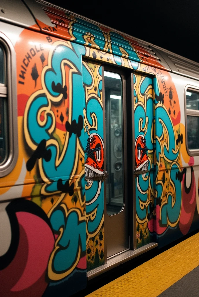 Graffiti on wholetrain Doctor Smoe Underground King