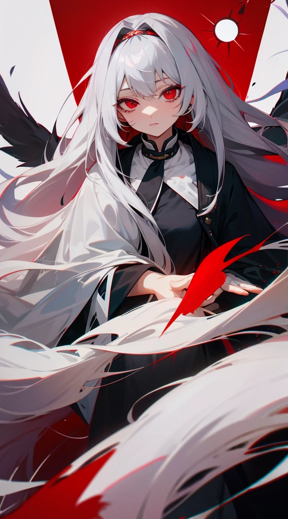 Highest quality　I have long hair　Gray Hair　Freena　Red eyes　I don't have anything　Odd Eye　One person　