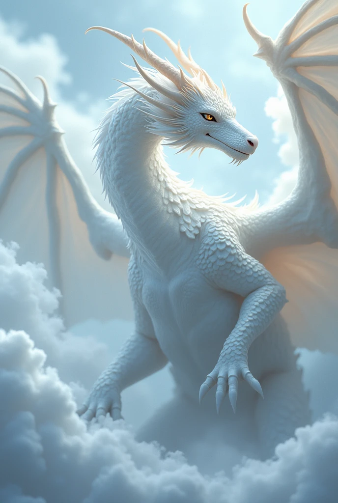 Create a white dragon