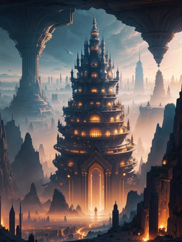 Best Quality,8k,Huge underground city,Underground Labyrinth,mysterious,Multidimensional,A world beyond imagination,Different dimension,romantic,High Dimension,Fantasy,Different space,Nature,romantic,A world beyond imagination,Dream world,Skyscrapers,Huge river,masterpiece,最高masterpiece,perfection,
