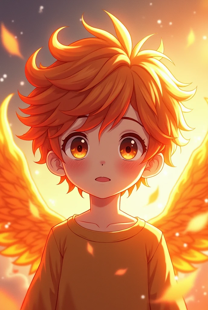 Cute anime boy Phoenix