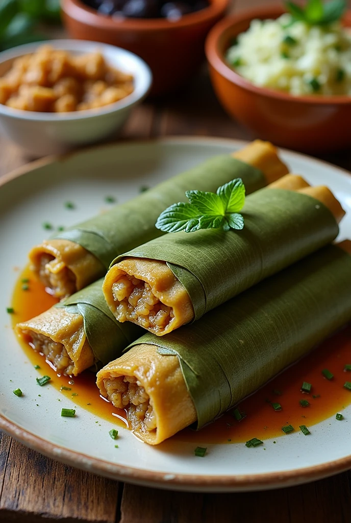 Venezuelan hallaca on a plate