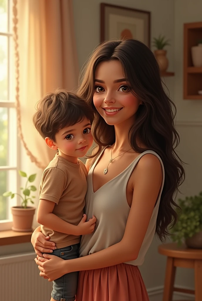 Taina Costa and son 
