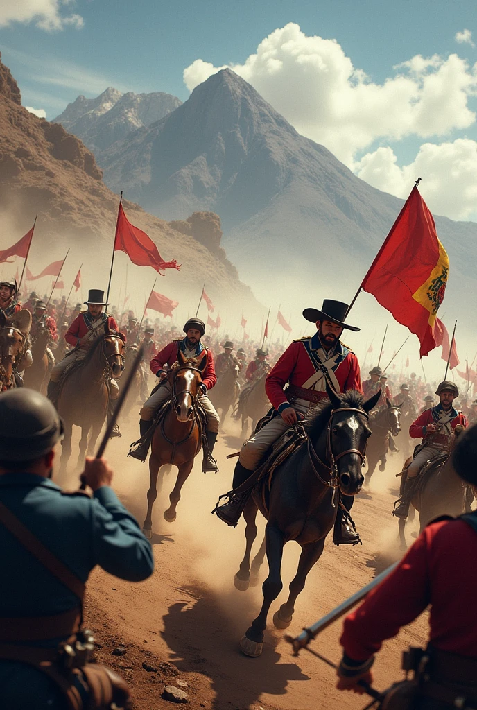 Battle of Junin against the Spanish in Peru