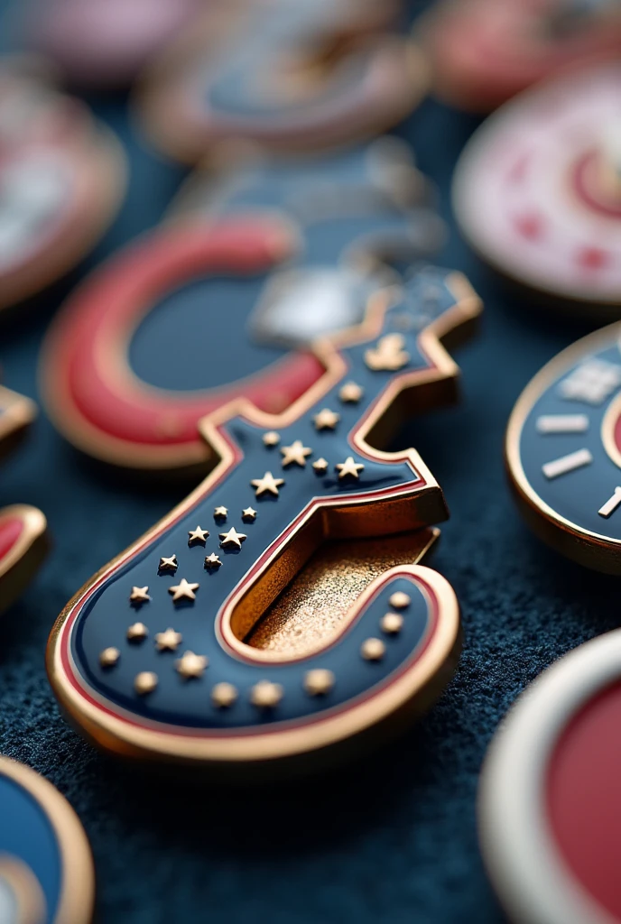I would like you to give me an idea of how to take photos of the MLB team cap pins.