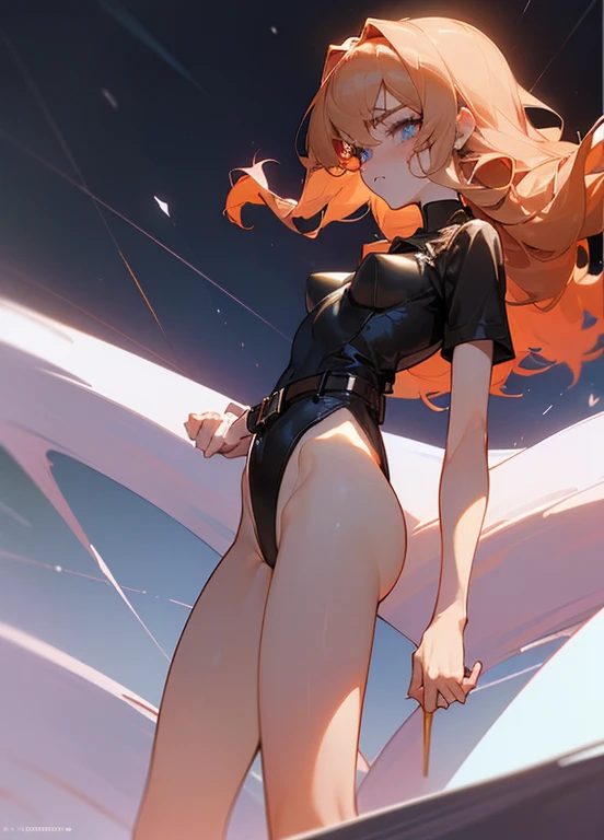 masterpiece), High resolution, (extremely detail), photorealestic, 1 girl, (((very long, curly, kirschrotes Haar, verführerische leuchtend rote eyes, Große eyes, eyes, cute face, small face, sharp face, wunderschöne eyes, Blutjung, big legs, thick legs:1.7, insanely narrow waist:1.3, medium breasts:1.3, Rinse, (Extrem sexly, sexly, sexly, sexly, sexly, sexly)))), ((smooth skin, soft skin, Plump skin, Student uniform, leotard, leotard, View from the side, is ,bare legs, low belt, high leg, Belt around the waist, partner, Stand, Ensemble), normal view, ultrahighleg, leotard cut above hip, bottomless, vagina, casual standing))