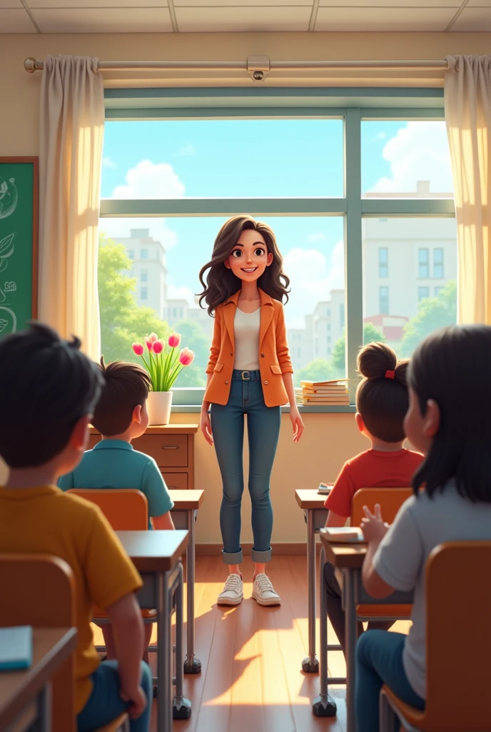 A new teacher enters the classroom