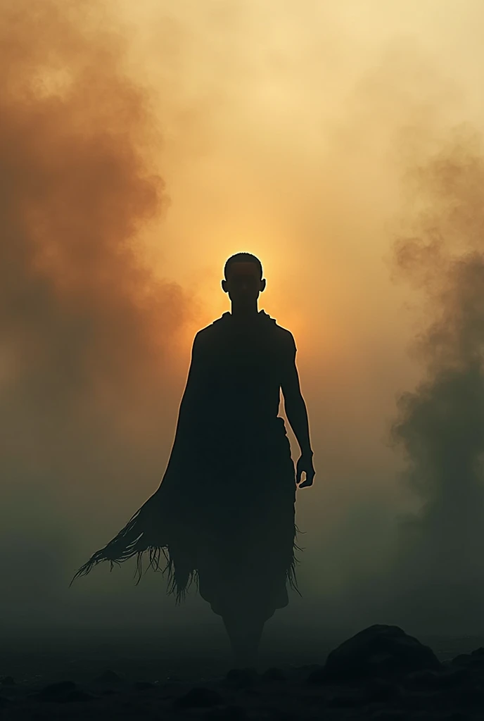 African continent figure music for SoundCloud background image create without text without advertising with smoke steam