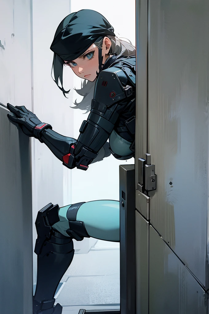 female, metal gear, sneaking