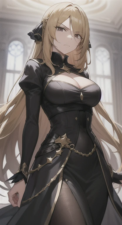 Academic, lady Sylvana, Mythril class, glaring at viewer,