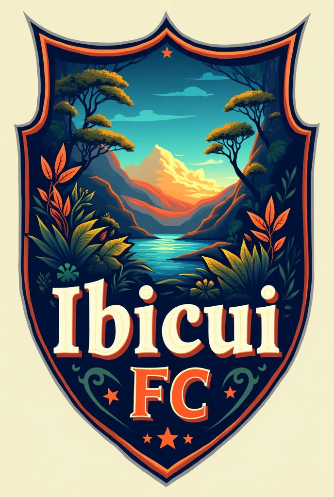 Make a team logo with the name "ibicui fc"