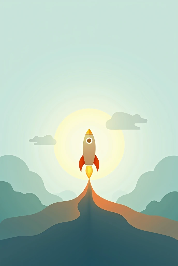 fund: A clean and professional background, perhaps a soft gradient of neutral colors or a nature image with soft tones, SOM um céu claro ou uma paisagem minimalista.Central Element: An inspiring icon or symbol, SOM uma seta ascendente, a lamp or a stylized rocket, centrally positioned. These symbols convey the idea of growth and achievement..Additional Detail: Add a subtle touch of glow or light around the icon to give a sense of inspiration and energy.Optional Text: If you want to include text, Use a sleek, readable font, with a short and motivational phrase, SOM "Awaken Your Potential" ou "Make Your Dreams Come True".colors: Choose a color palette that conveys professionalism and confidence, SOM tons de azul, green or gray, with small touches of more vibrant colors to draw attention.