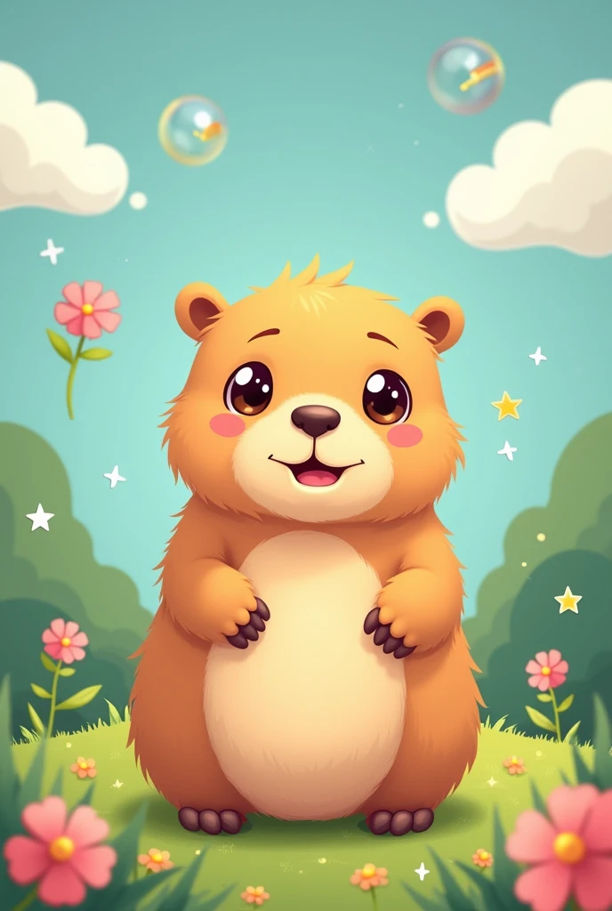 Capybara animado cute kawaii
