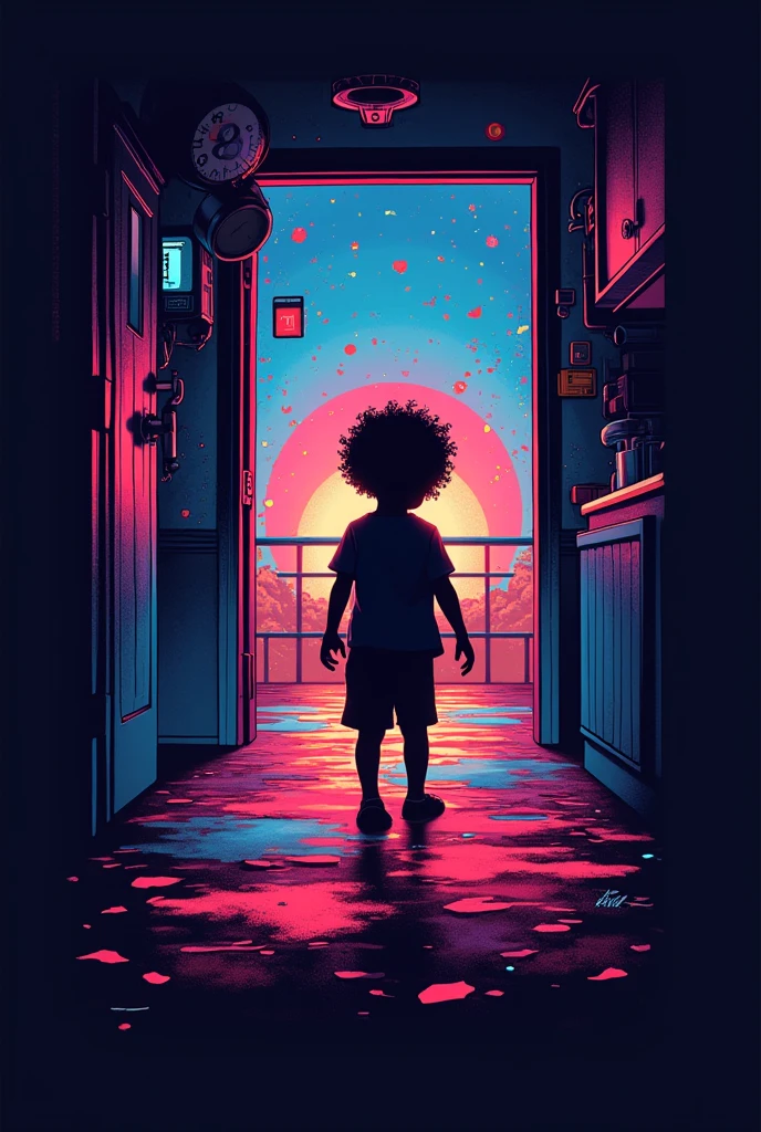 A striking and colorful logo from the comic play “And Where is My Daddy?”?"which takes place in the 80s and takes place in a hospital