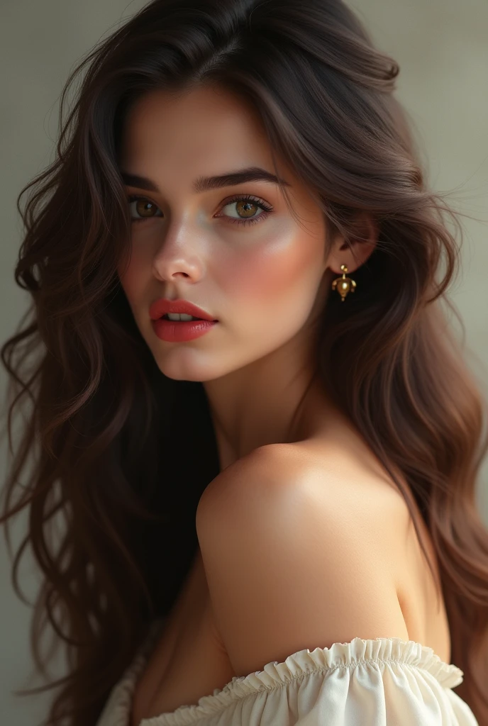 Beautiful brunette woman