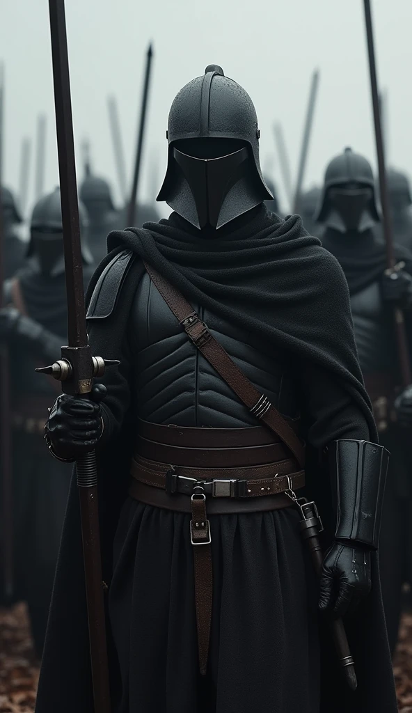 The empire's army has swords and black clothes