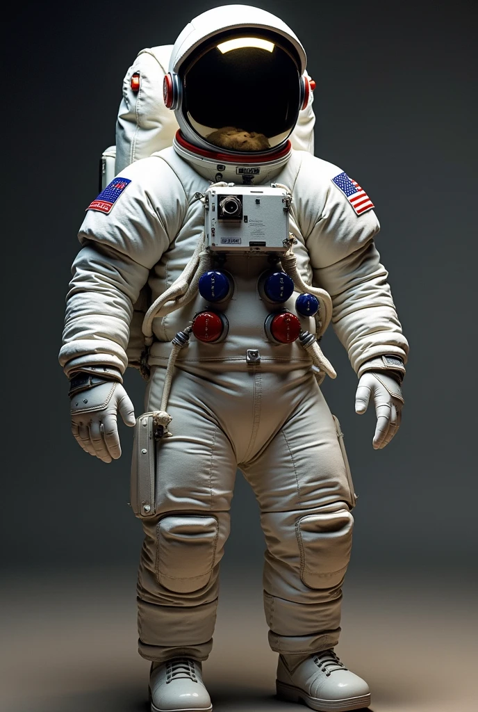 astronaut dressed in nasa mark 3 spacesuit.