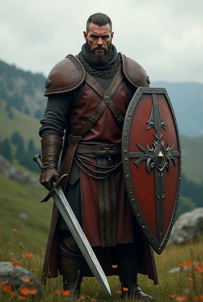 Create a lone warrior from the medieval era