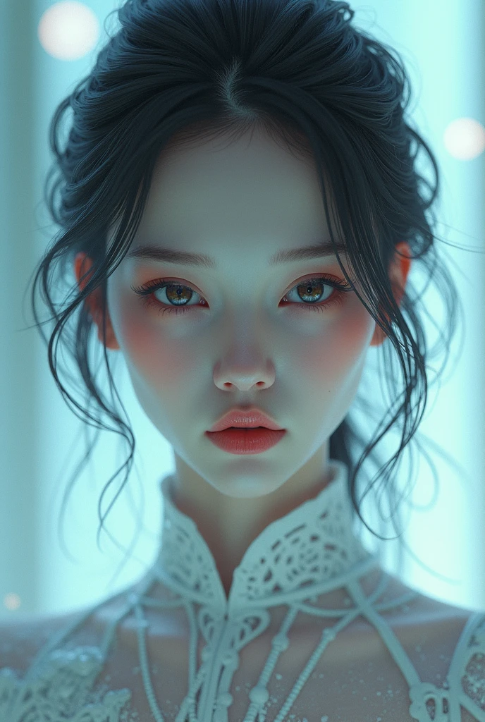 1×1 Album cover about ai girl