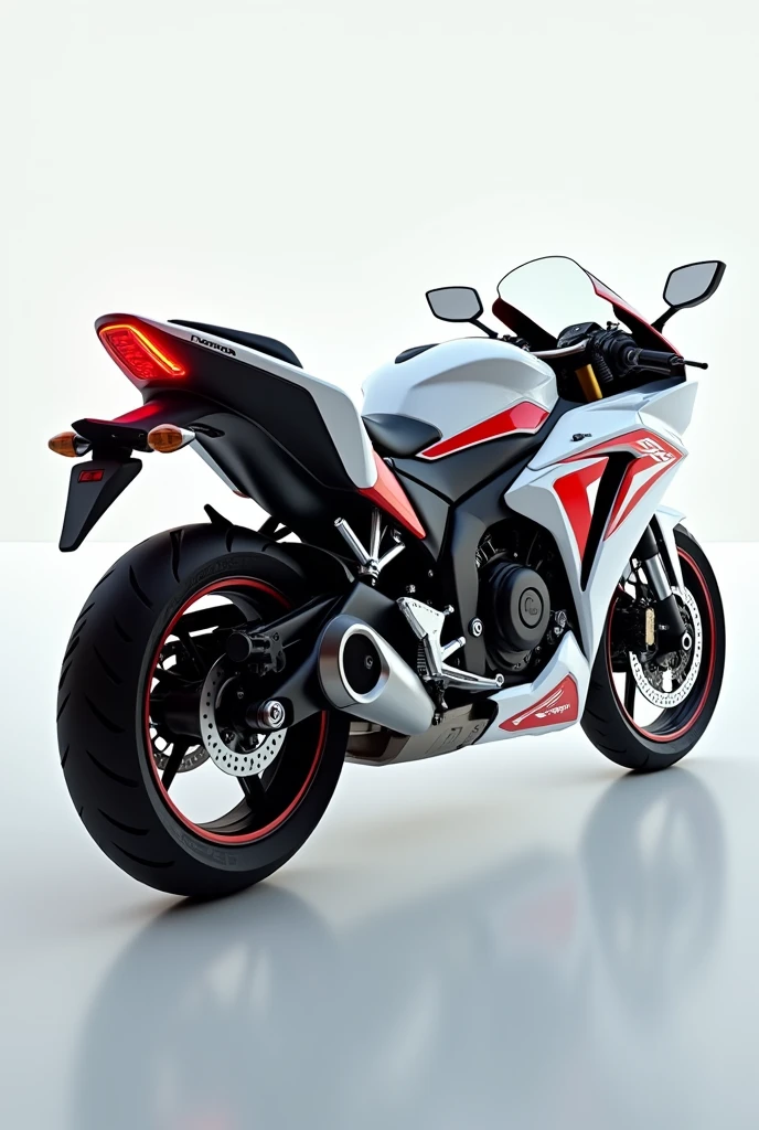 White and red Honda 190 design