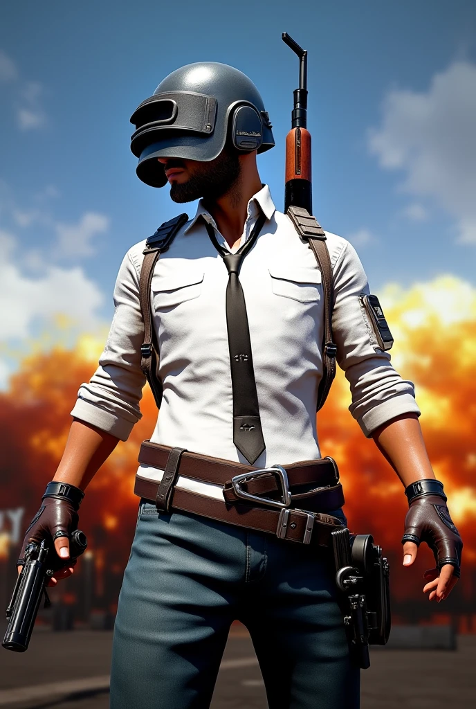 crie uma arte para um clã de Playerunknown's Battlegrounds, nome do cla bucho gamer, foto realistica,