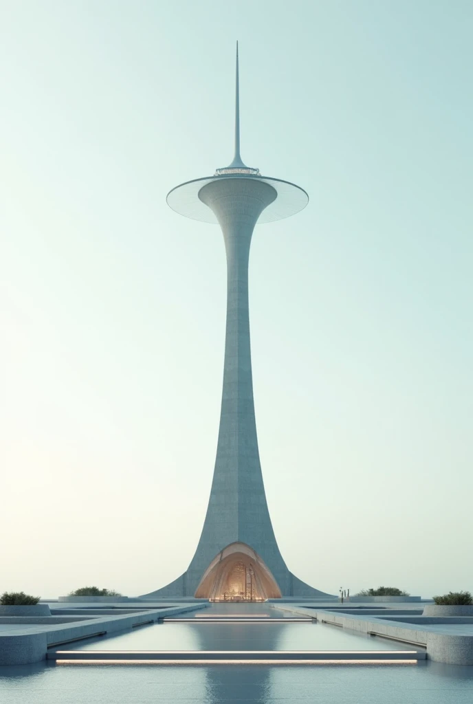 A tower like a martine glass