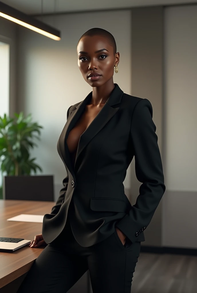 Beautiful black women no hair bold bold at work