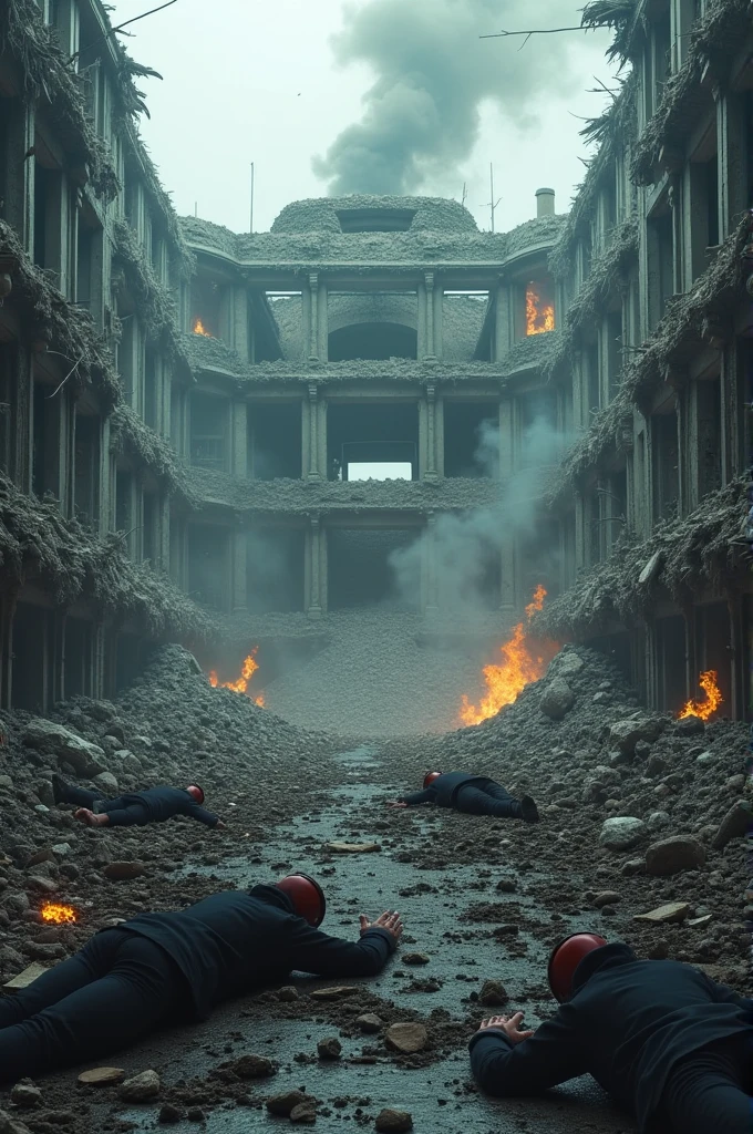 Navy headquarters destroyed