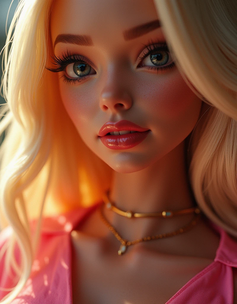 lalisa as barbie, 1girl, blonde hair, cinematic lighting, photorealistic, high quality, 8k, detailed face, beautiful detailed eyes, beautiful detailed lips, highly detailed, intricate details, sharp focus, vibrant colors, warm color palette, studio lighting, elegant, fashion, glamorous, dynamic pose