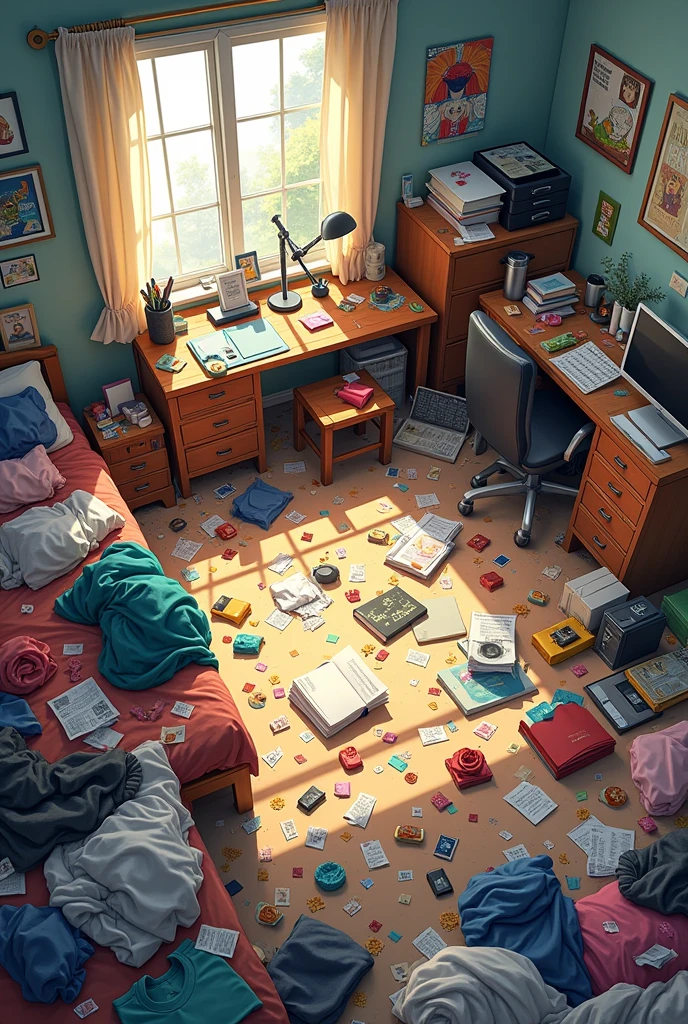 messy room 2d