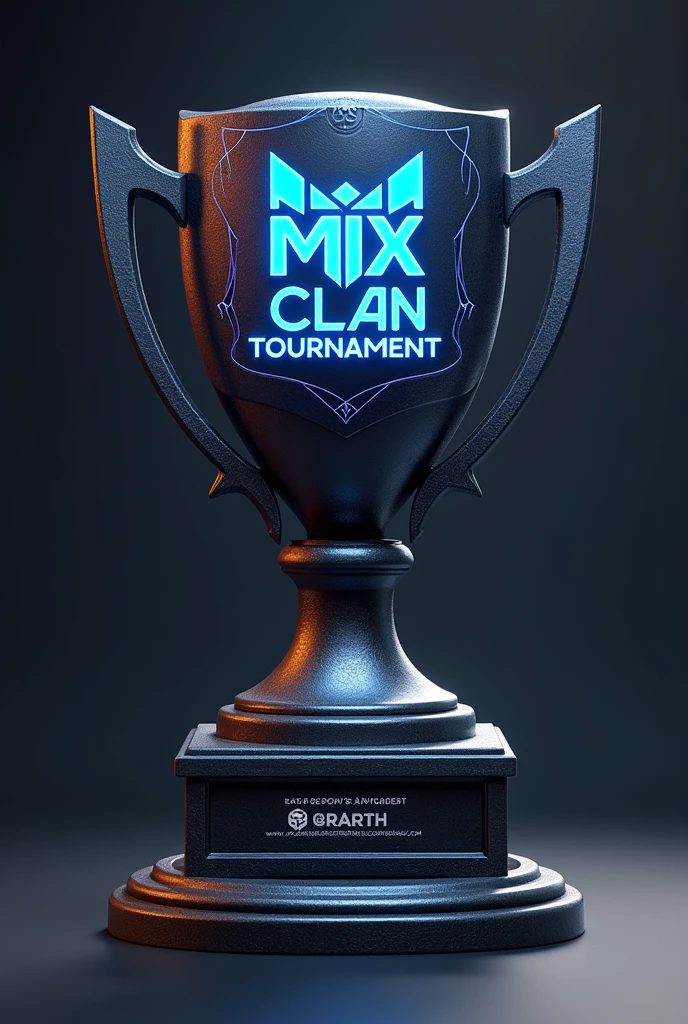 Create a trophy with the word Mix Clan Tournament