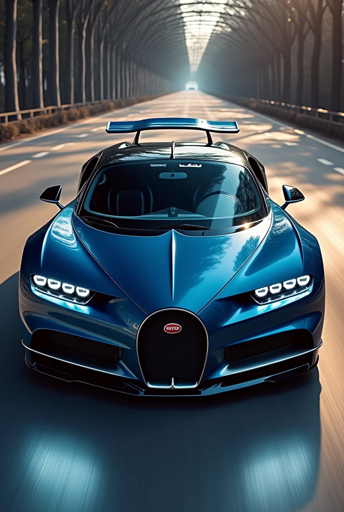 A tuned Bugatti Chiron with a 30-horsepower bi-turbo rotary engine.7 liters