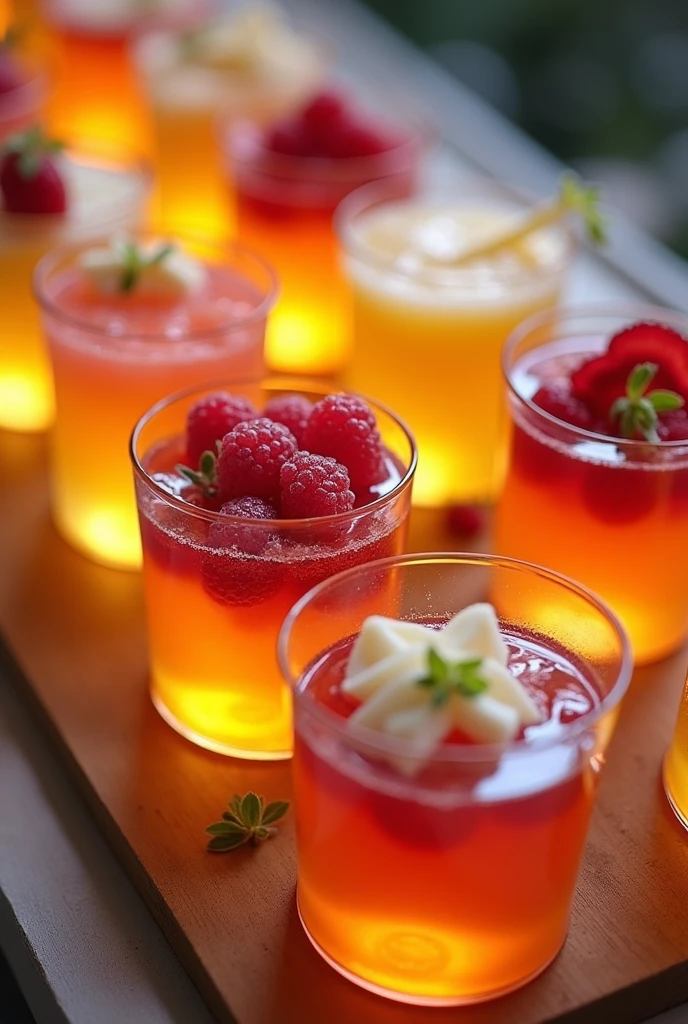 An image to sell gelatins at a price and that the gelatin cups do not have a lid and are of size( vase 14)