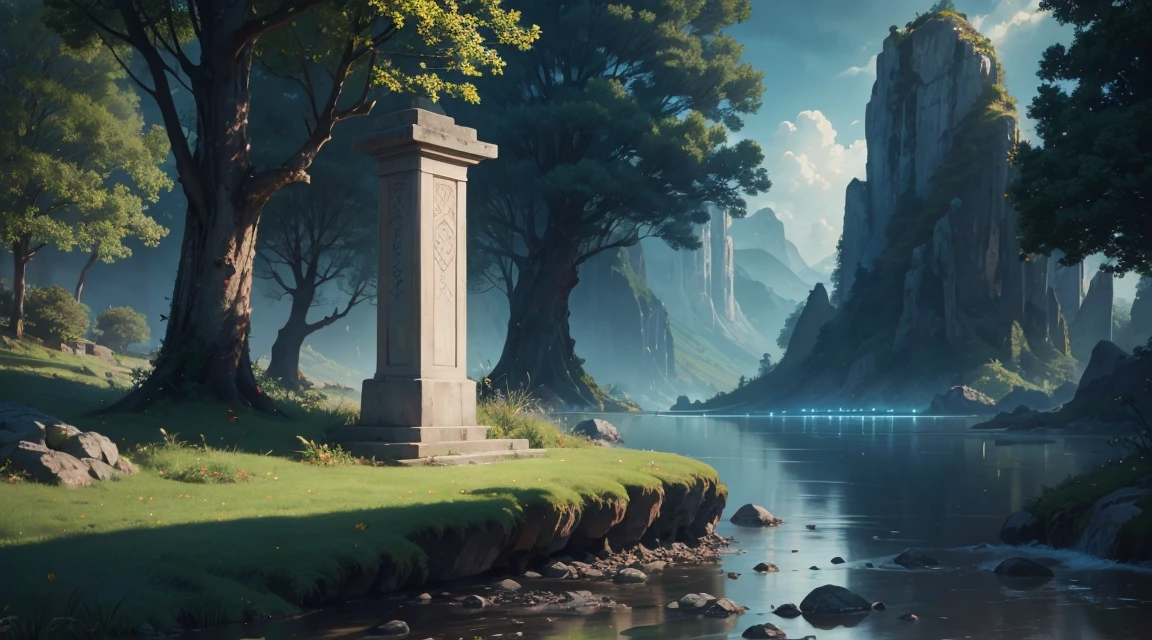 naturey, Realism, 4K, sky, water, sky, stele, lights, vegetation
