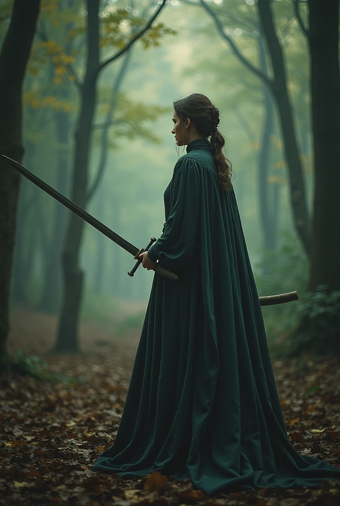 A photo in the forest of women&#39;s swords 