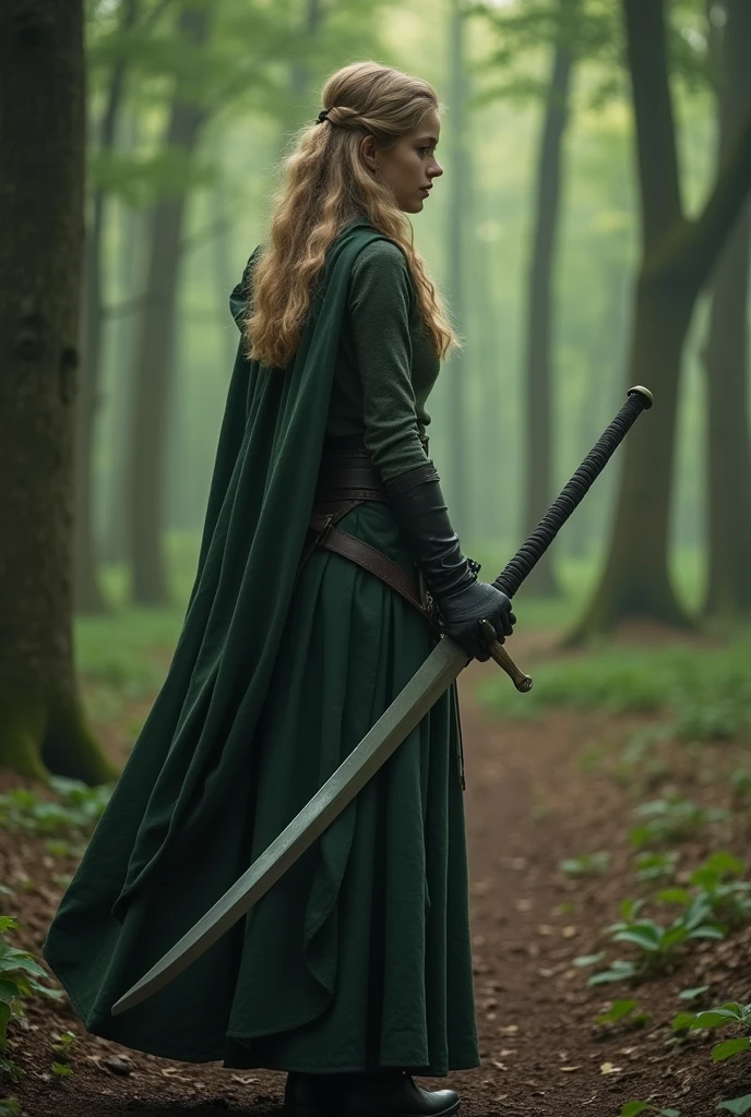 A photo in the forest of women&#39;s swords 