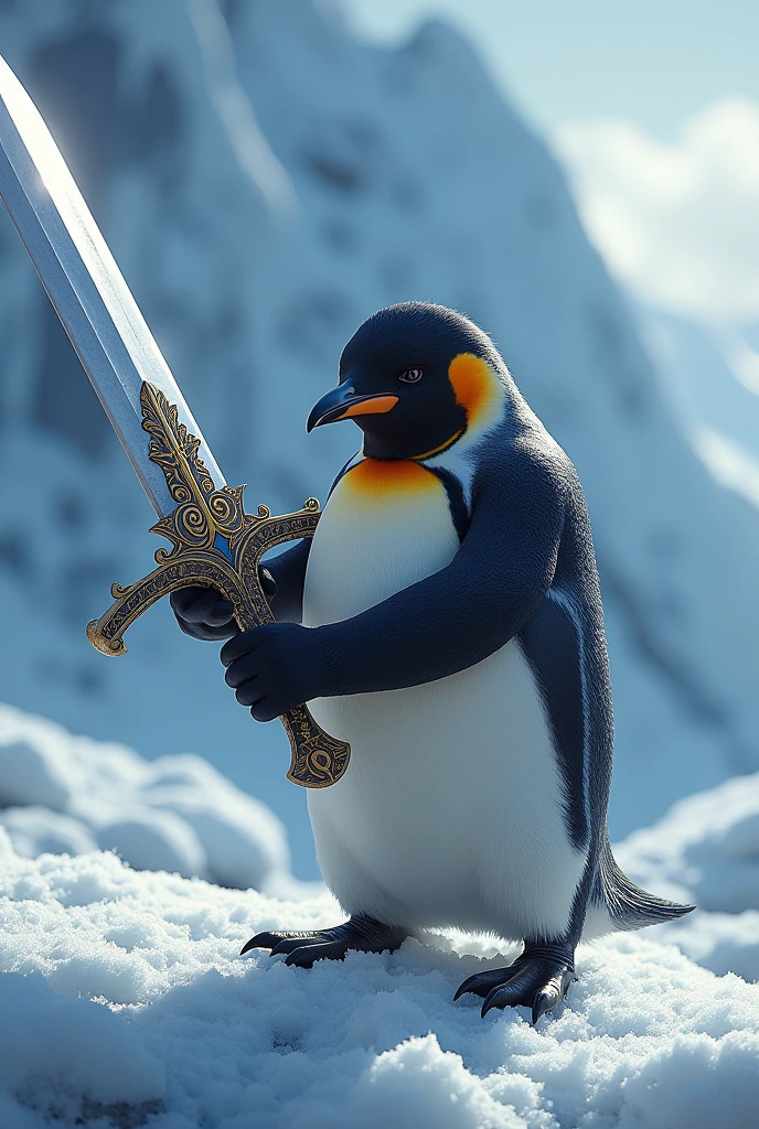 Penguin with sword 
