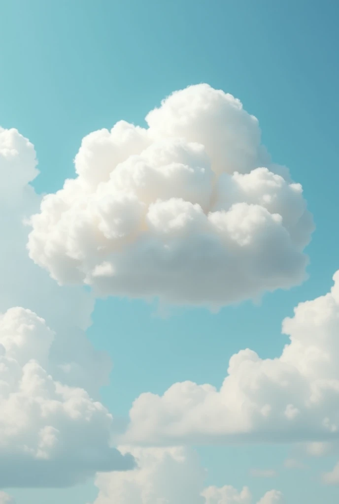 Animated cloud taking care of its skin