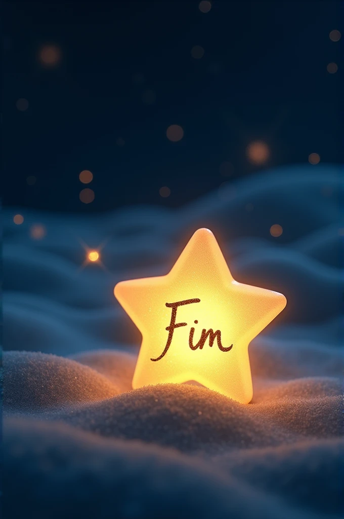 A little star with the word End written in Portuguese 