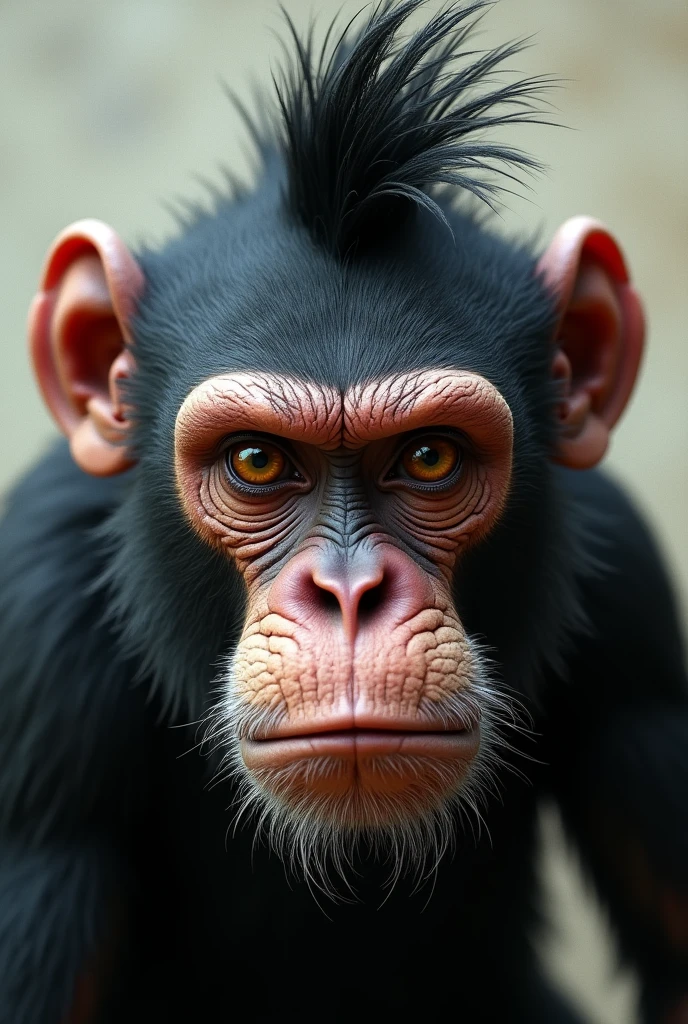 Make me a monkey with a cool haircut that looks more badass