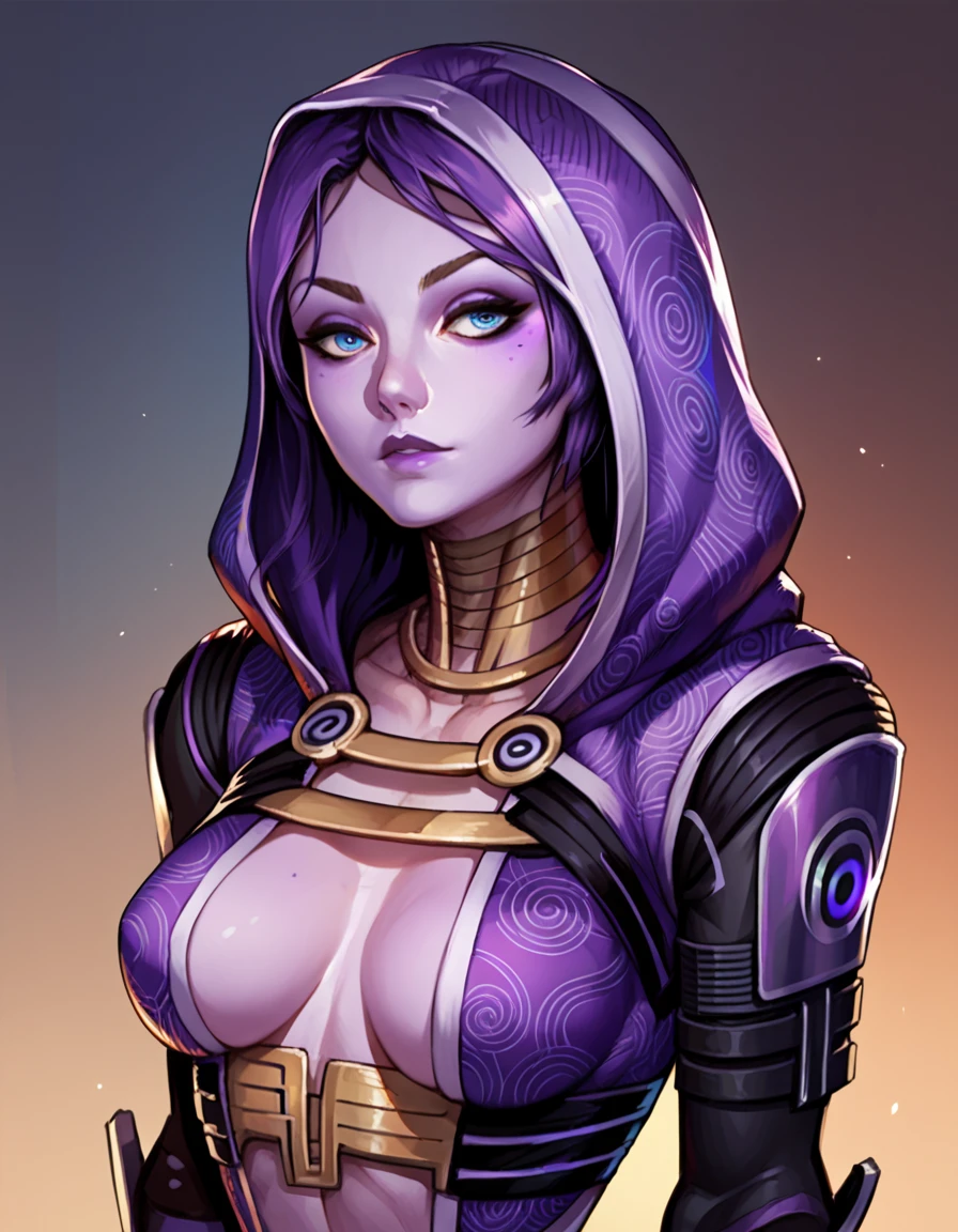 Solo, score_9,score_8_up,score_7_up, score_6_up, score_5_up,source_anime, tali'zorah from mass effect
