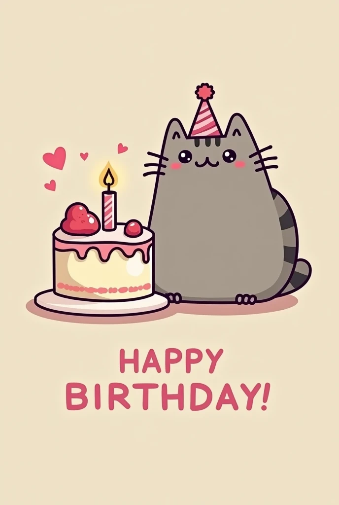 PUSHEEN HAPPY BIRTHDAY