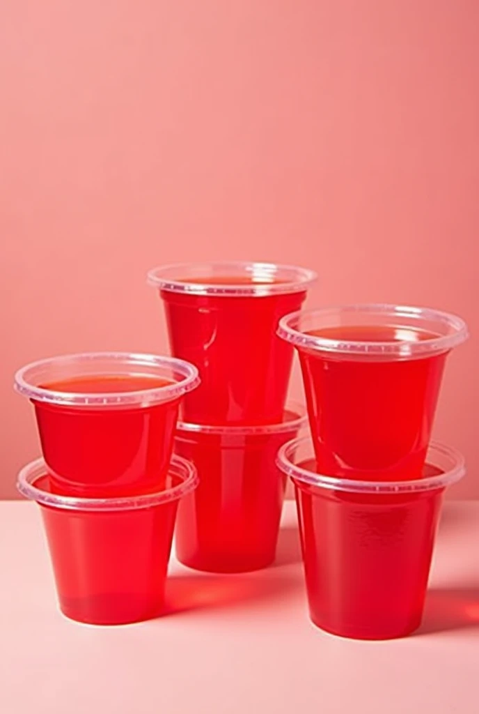 An image to sell gelatins at a price and that the gelatin cups do not have a lid and are of size( vase 14) I forgot to tell you that they are made of plastic cups and the gelatins are red, the cream you have on top will be white.( crema like this)

PLASTIC CUPS How about making the cups even bigger and wider just make them wider  quita la crema 