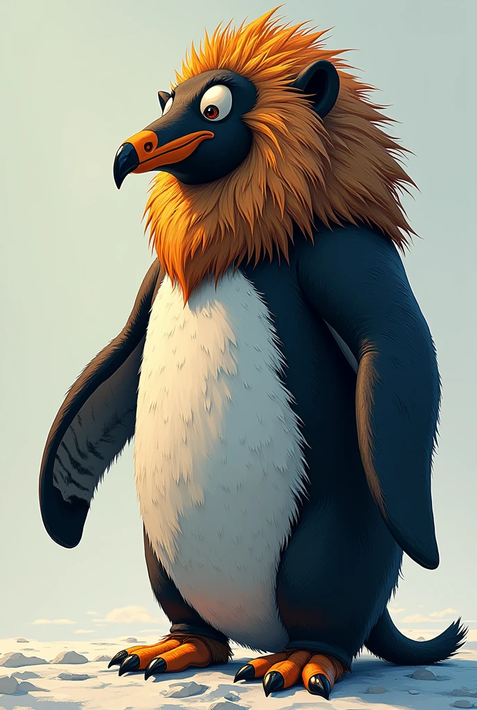 fusion of a penguin and a lion